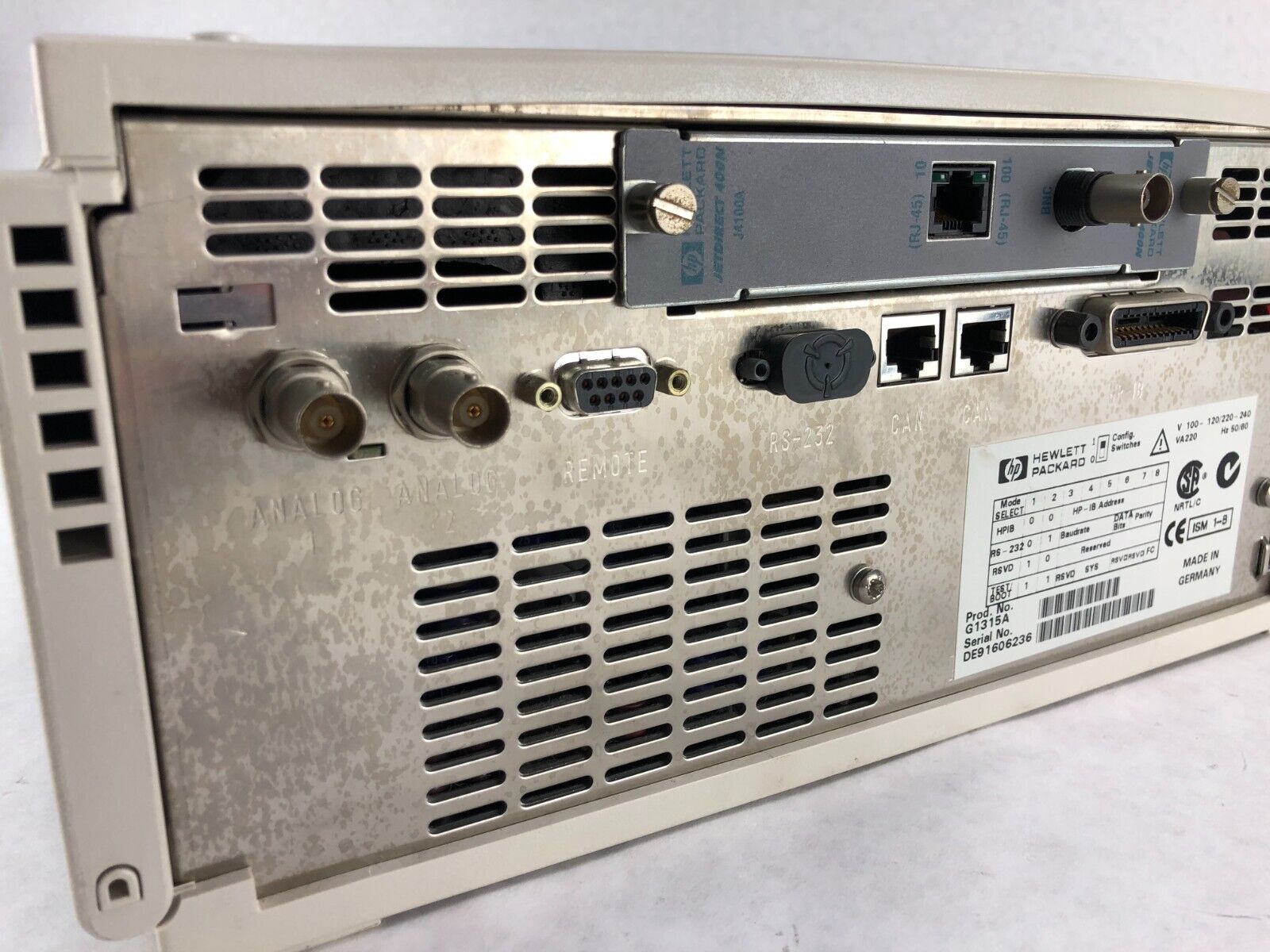 Hewlett Packard Agilent Series 1100 G1315A Diode Array Detector - Bad Main Board