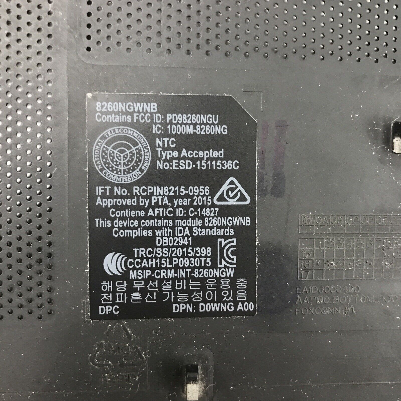 Dell Genuine Precison 7710 Bottom Access Panel Door Black 73JTC 073JTC