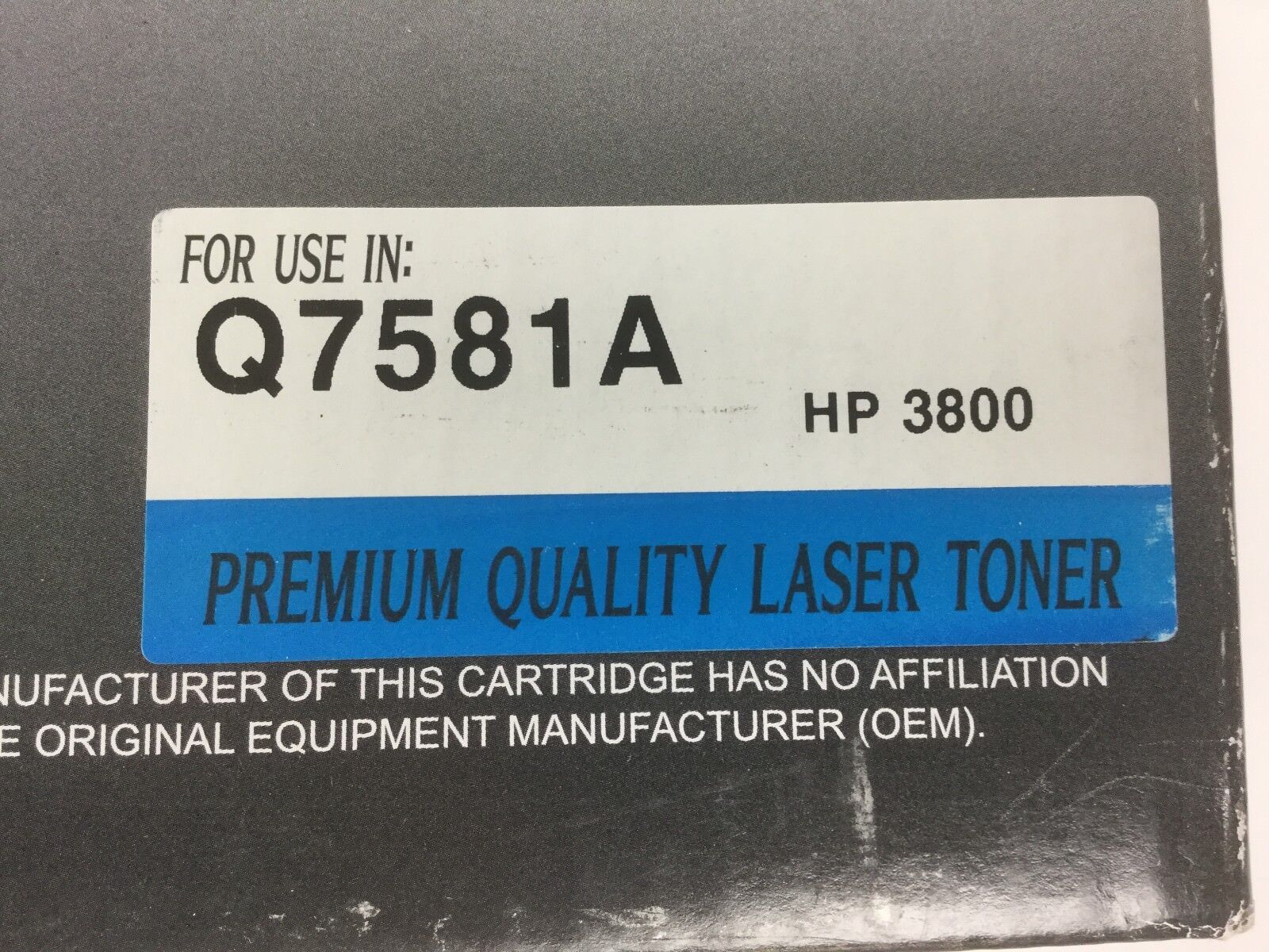 IMAGING CARTRIDGE, Cyan Toner Cartridge Compatible for HP 3800, Q7581A NEW