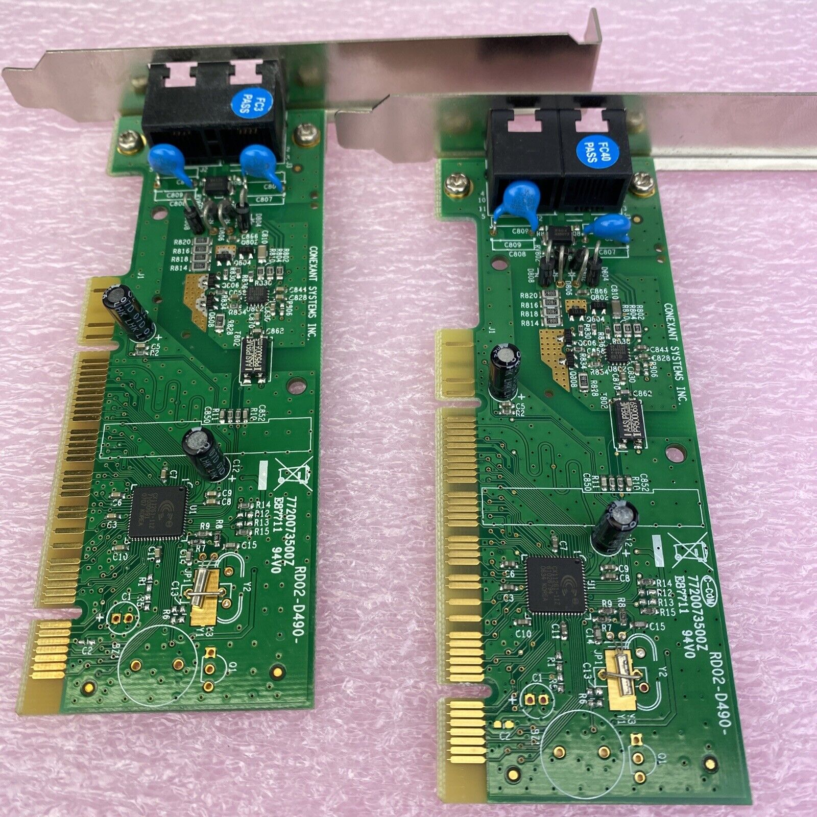 Lot of 2 Conexant RD02-D490 modem PCI cards 56PRC2