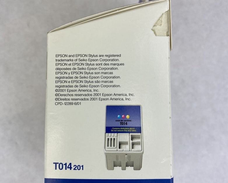 NEW Epson T014 201 color ink cartridge sealed expired 08/2008