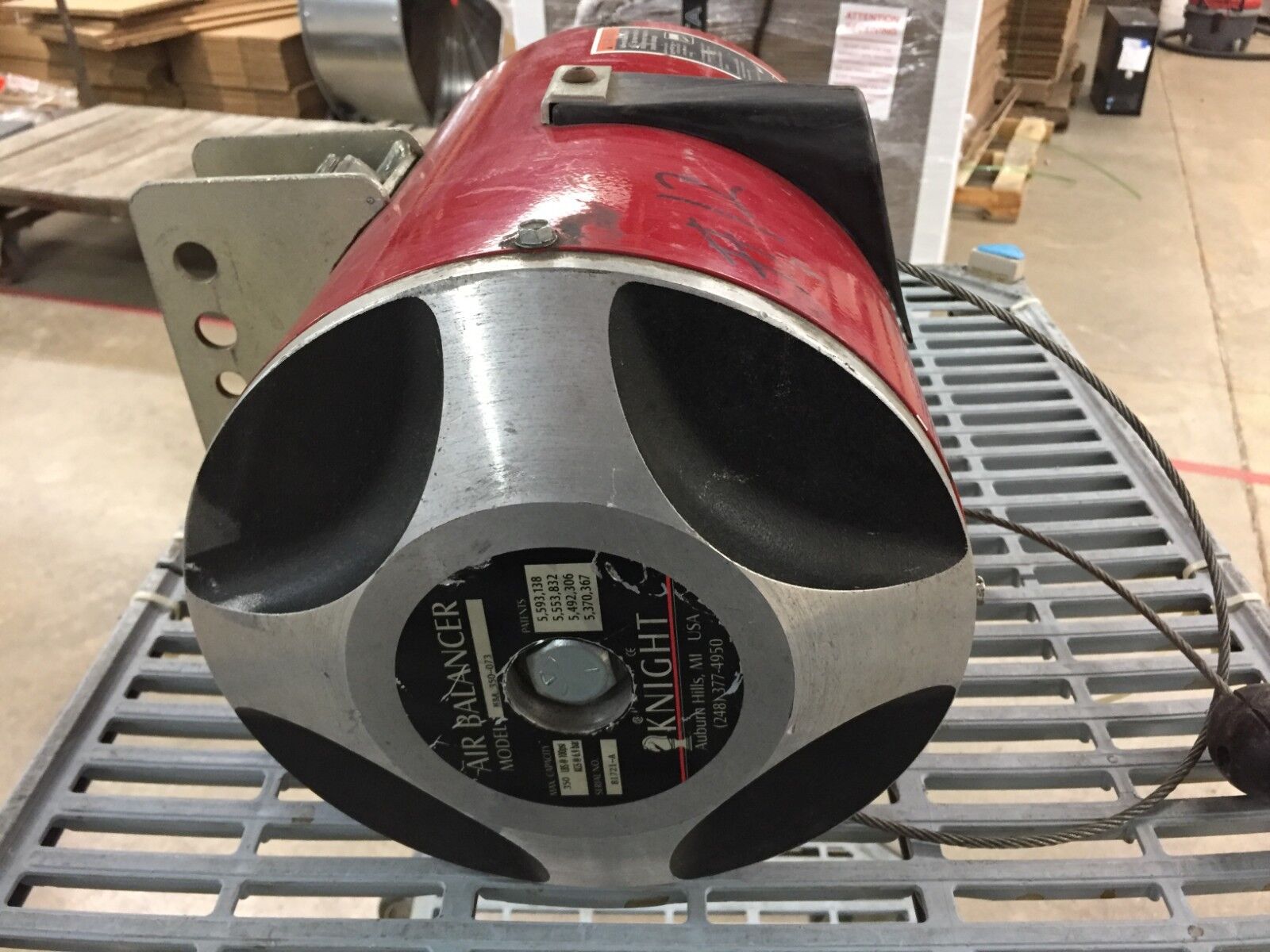Knight Air Balancer KBA150-076 150LB Capacity At 100 PSI (12200), Untested
