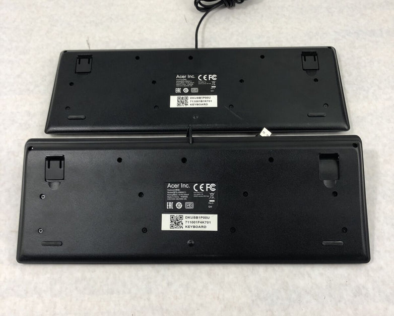 Lot of 2 Acer KB69211 USB Wired Slim Office Home Keyboard - Black
