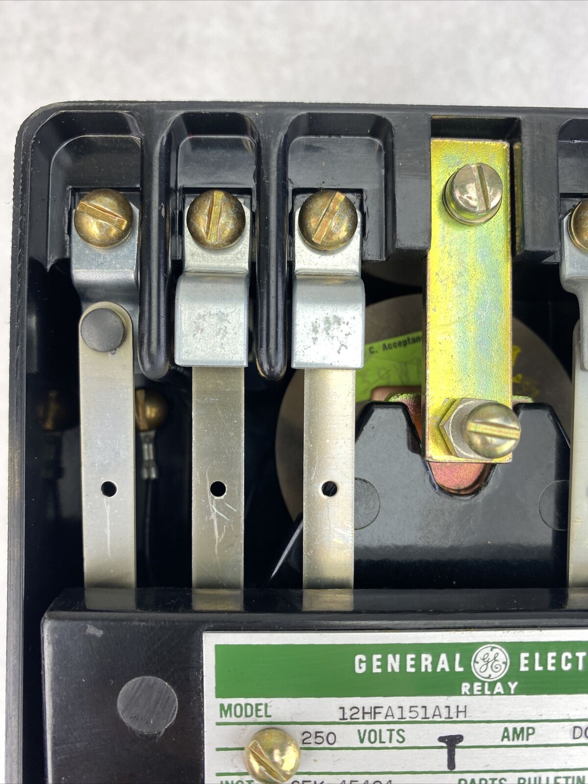 GE 12HFA151A1H Type HFA 250VDC 5.5x6x6" wall mount auxiliary relay