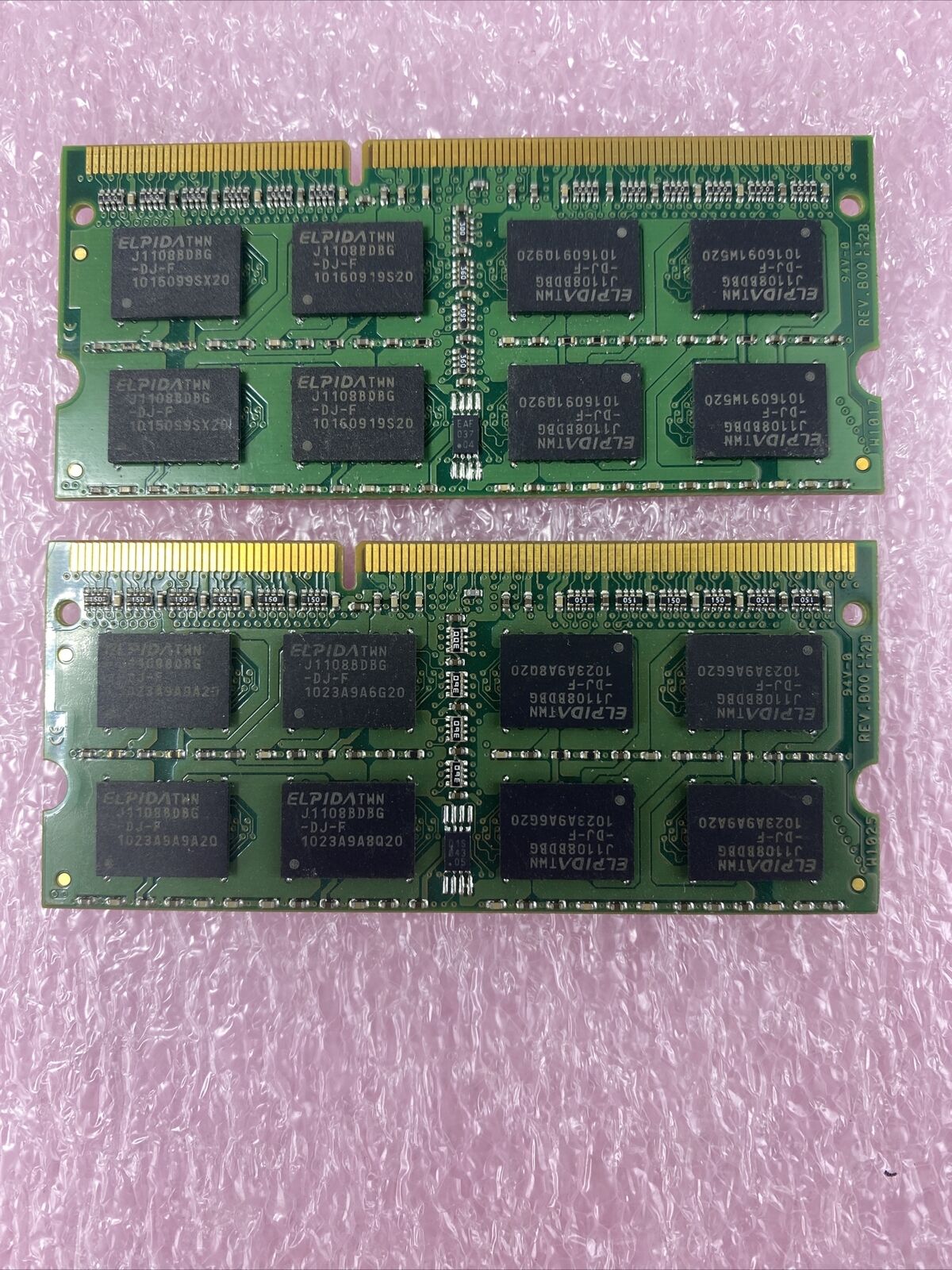 Lot ( 2 ) 2GB Kingston KF073F-ELD PC3-10600S DDR3 Laptop Memory RAM