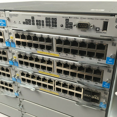 HP J8726A w/ 6 J8702A Modules + J8698A ProCurve Switch 5412 + J8705A Gig-T