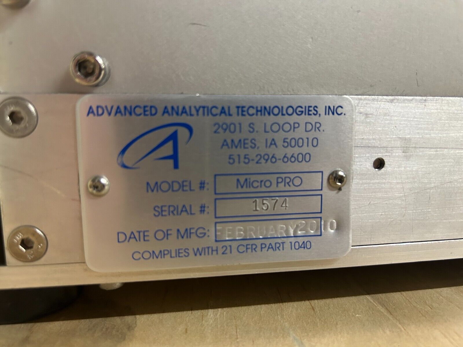 Advanced Analytical Micro PRO Microbial Detection System