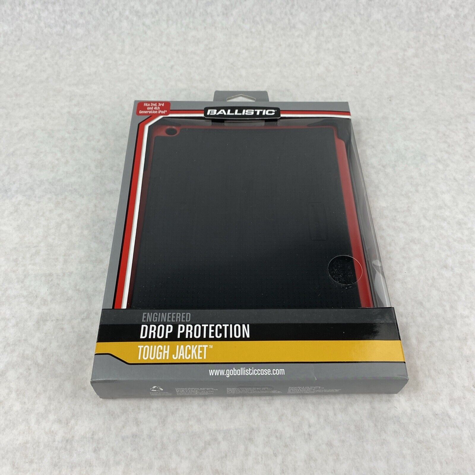 Ballistic SA0660-M355 Tough Jacket Case for Apple iPad 2nd 3rd 4th Gen Black/Red