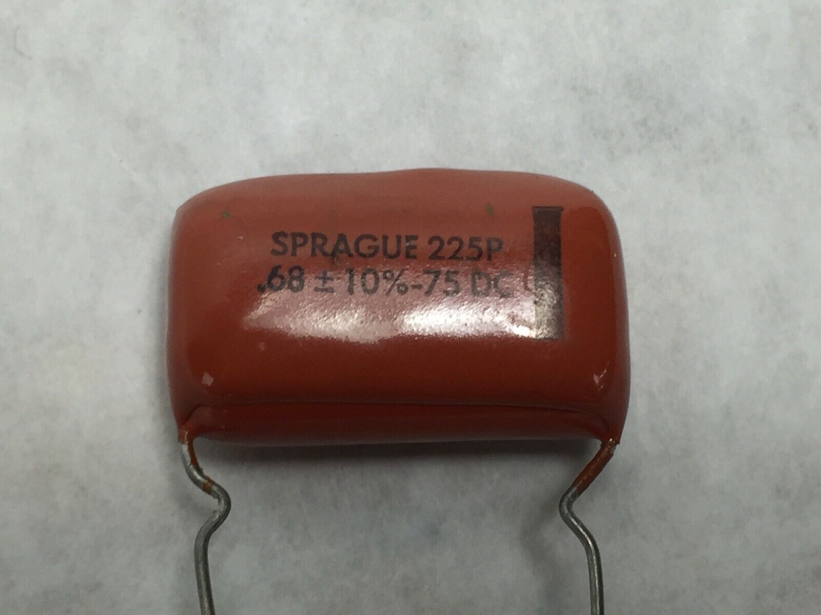 NOS  Sprague 225P .68  75 DC  Orange Drop Capacitors    Lot of 8