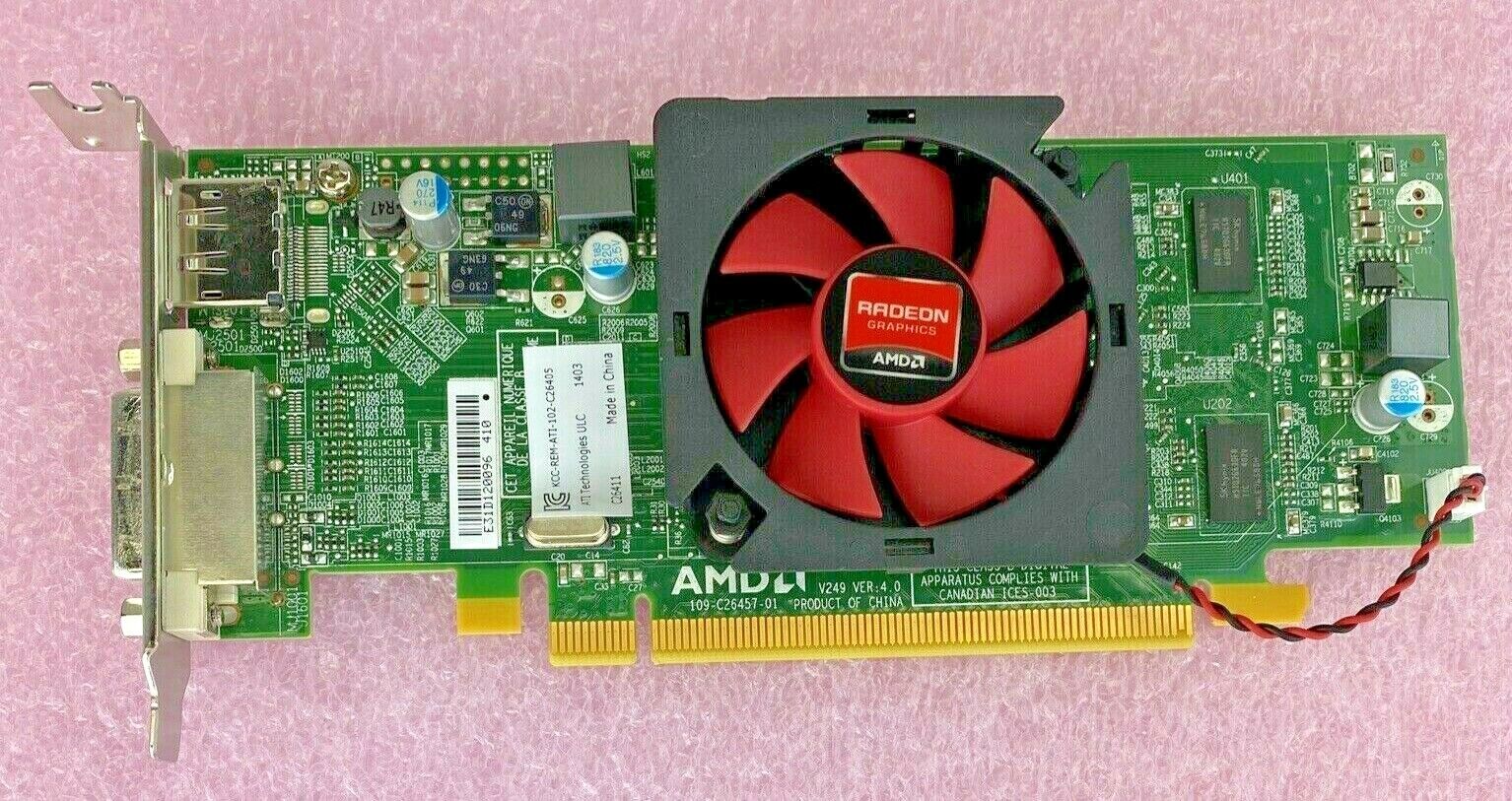 AMD ATI-102-C264 Radeon HD 6450 1GB SFF Low Profile DisPlay DVI-I graphics GPU
