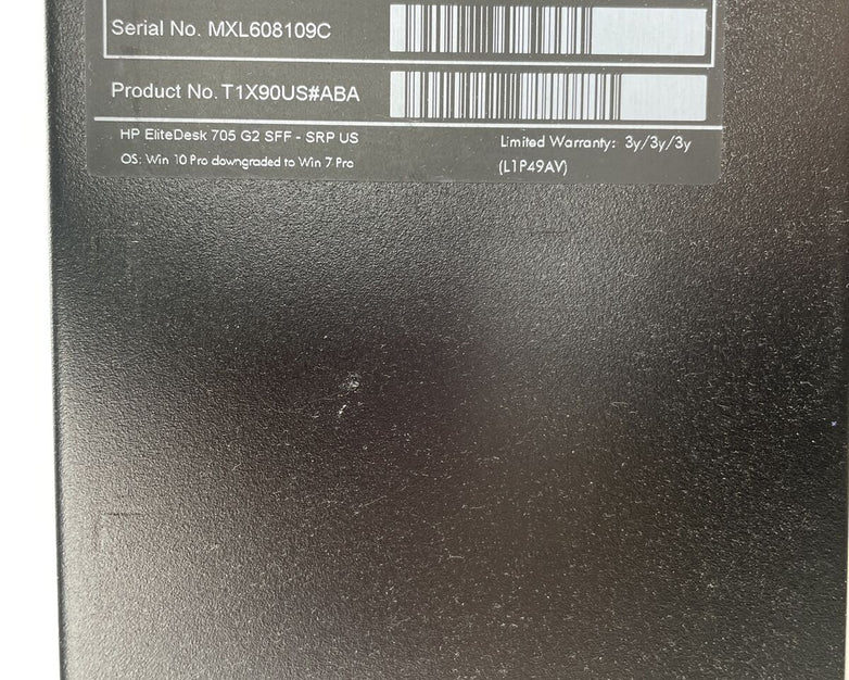 HP EliteDesk 705 G2 SFF AMD Pro A4-8350B R5 3.5GHz 8GB RAM No HDD No OS