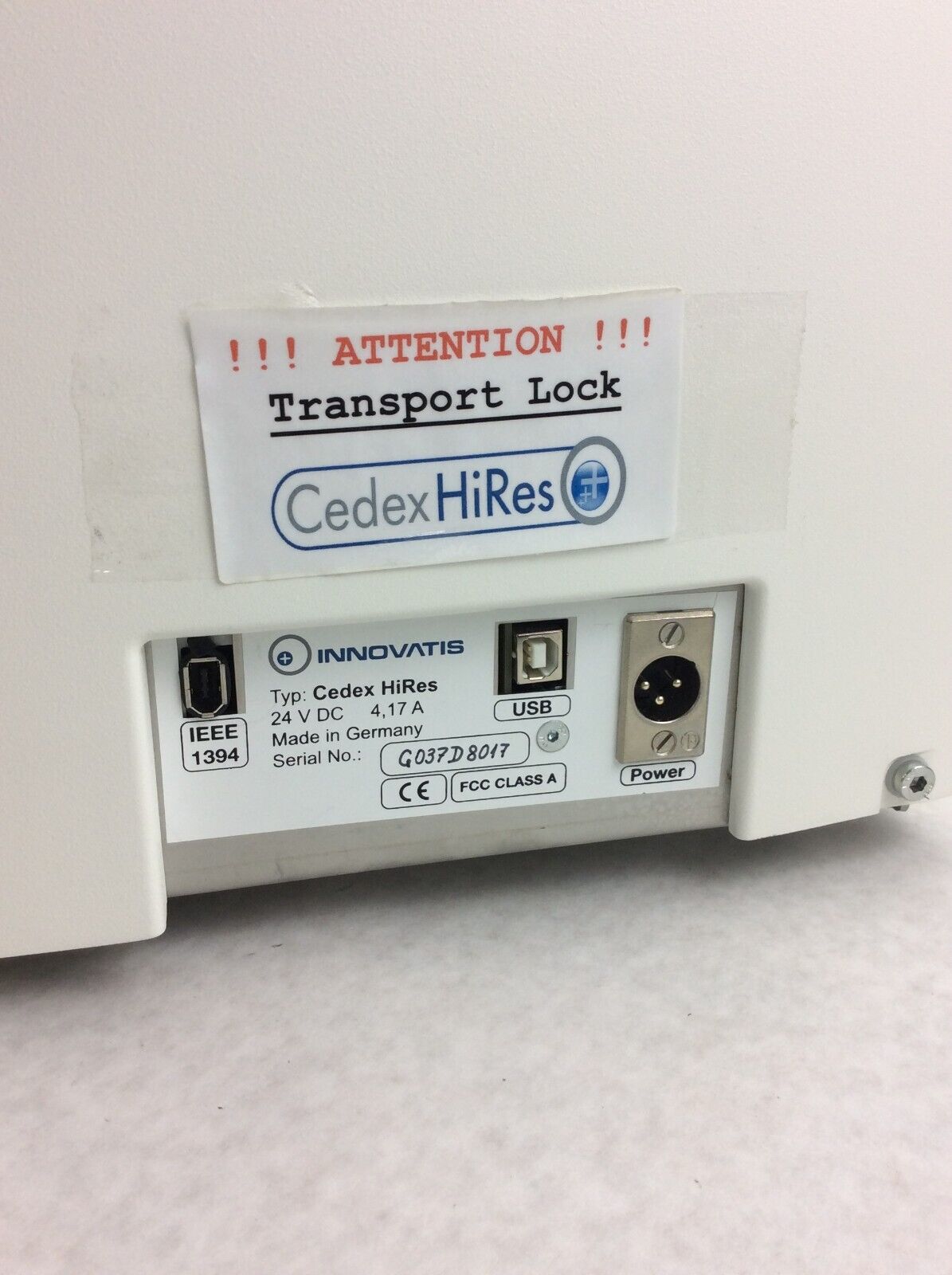 Innovatis Cedex HiRes Cell Culture Analyzer w/ Power Supply
