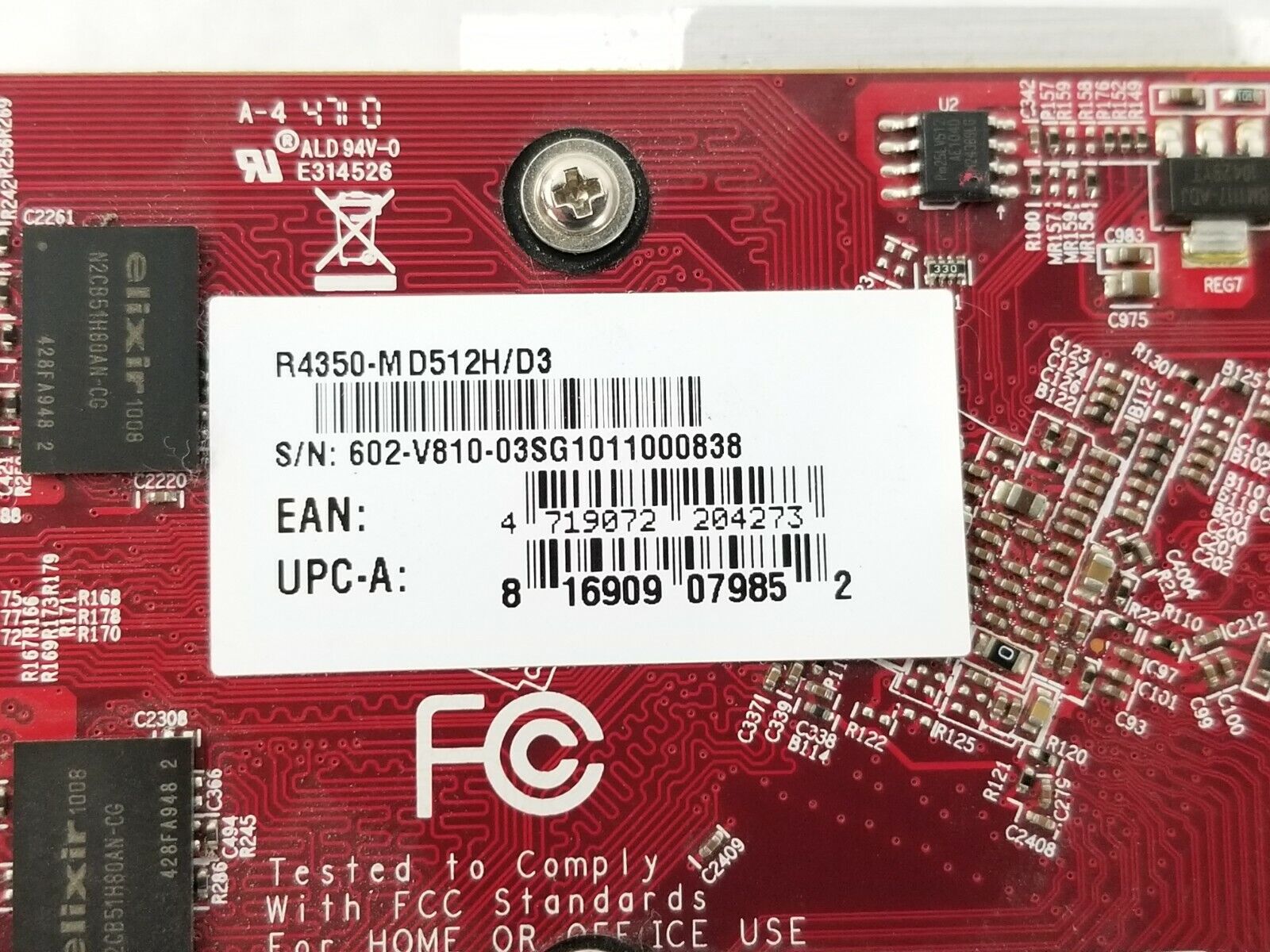 MSI Radeon HD 4350 DirectX 10.1 R4350-MD512H/D3 64-Bit DDR3 Video Card R4350-M