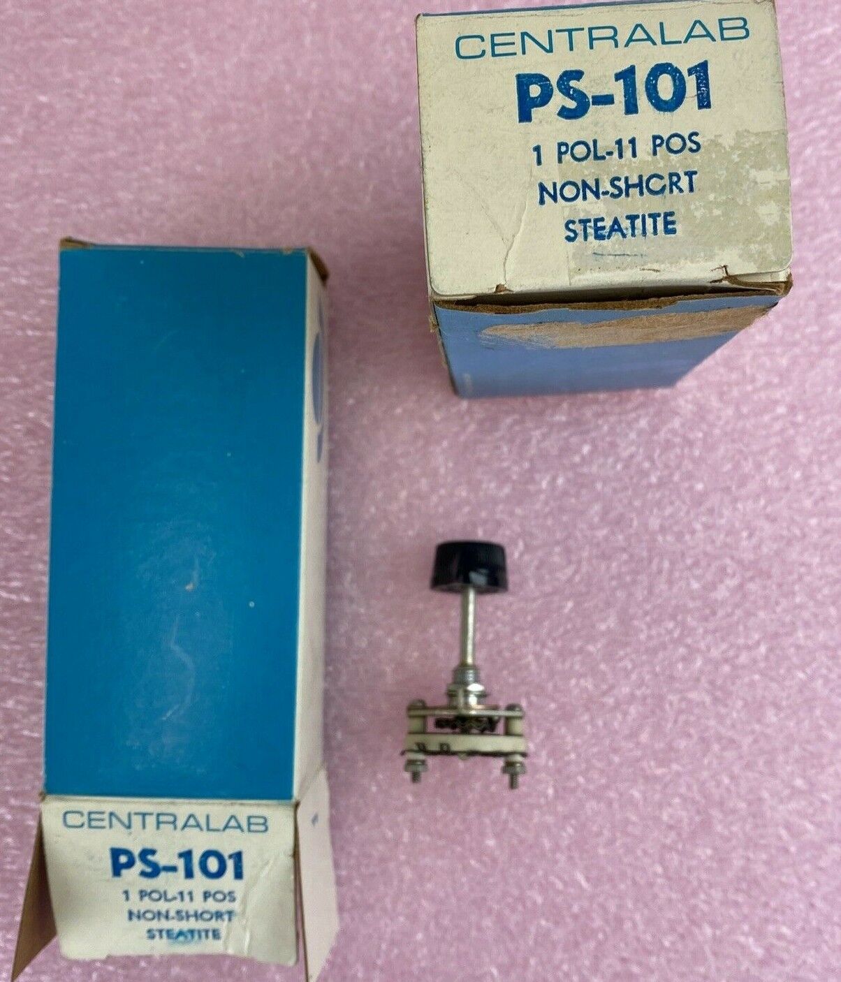Centralab PS-101 1 pol 11 pos non-shorting Steatite switch Lot of 2