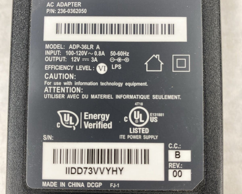 Arris ADP-36LR A Genuine OEM 36W 12V 3A AC Power Supply Adapter