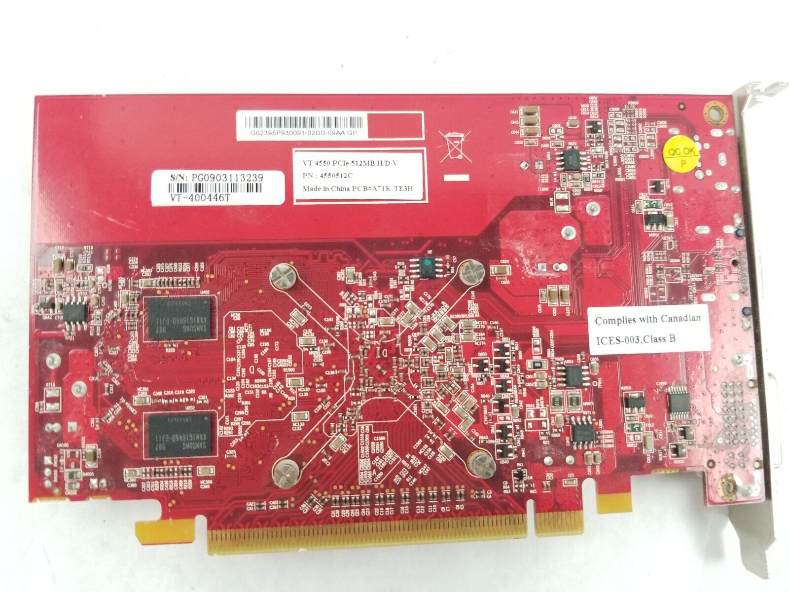 VISIONTEK VT 4550 512MB GDDR3 PCIE DVI HDMI VGA Graphics Card VT-400446T
