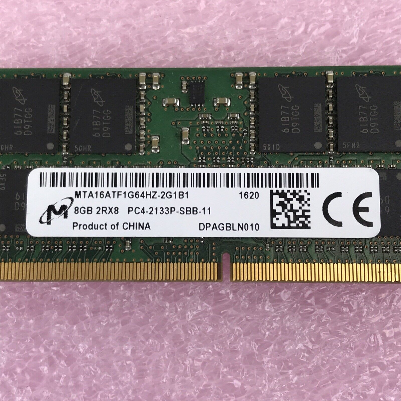 Micron 8GB PC4-2133P 2133MHz DDr4 MTA16ATF1G64HZ-2G1B1 Laptop Memory RAM