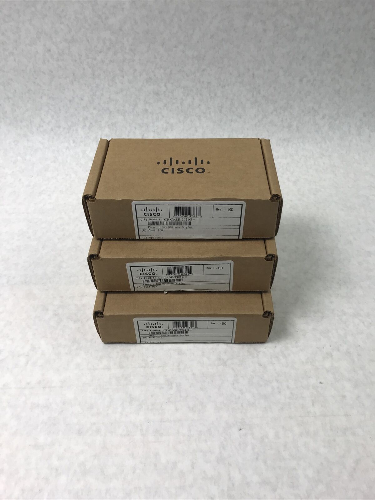 (Lot of 3) Cisco 7921G Leather Cary Case W/ Cord CP-CASE-7921G
