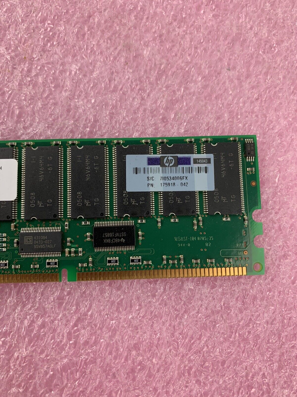 Micron MT18VDDT6472G-202G1 PC1600R-20221-B2 512MB DDR Server Memory RAM