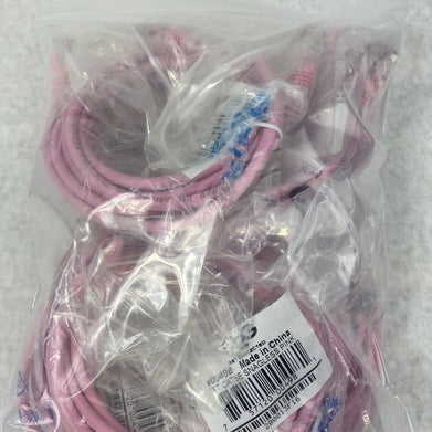 Lot( 10 ) 7ft Pink Cat5e C2G 00498 Snagless Unshielded UTP Ethernet Patch Cable