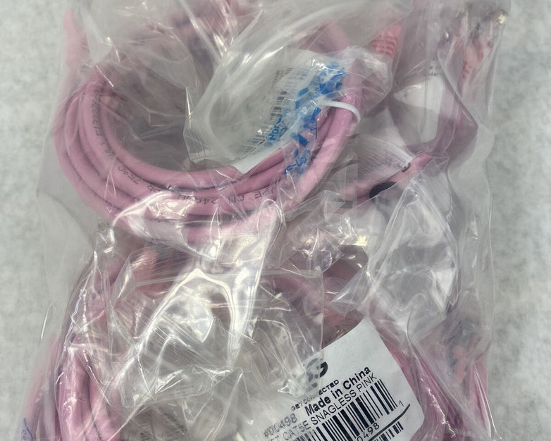 Lot( 10 ) 7ft Pink Cat5e C2G 00498 Snagless Unshielded UTP Ethernet Patch Cable
