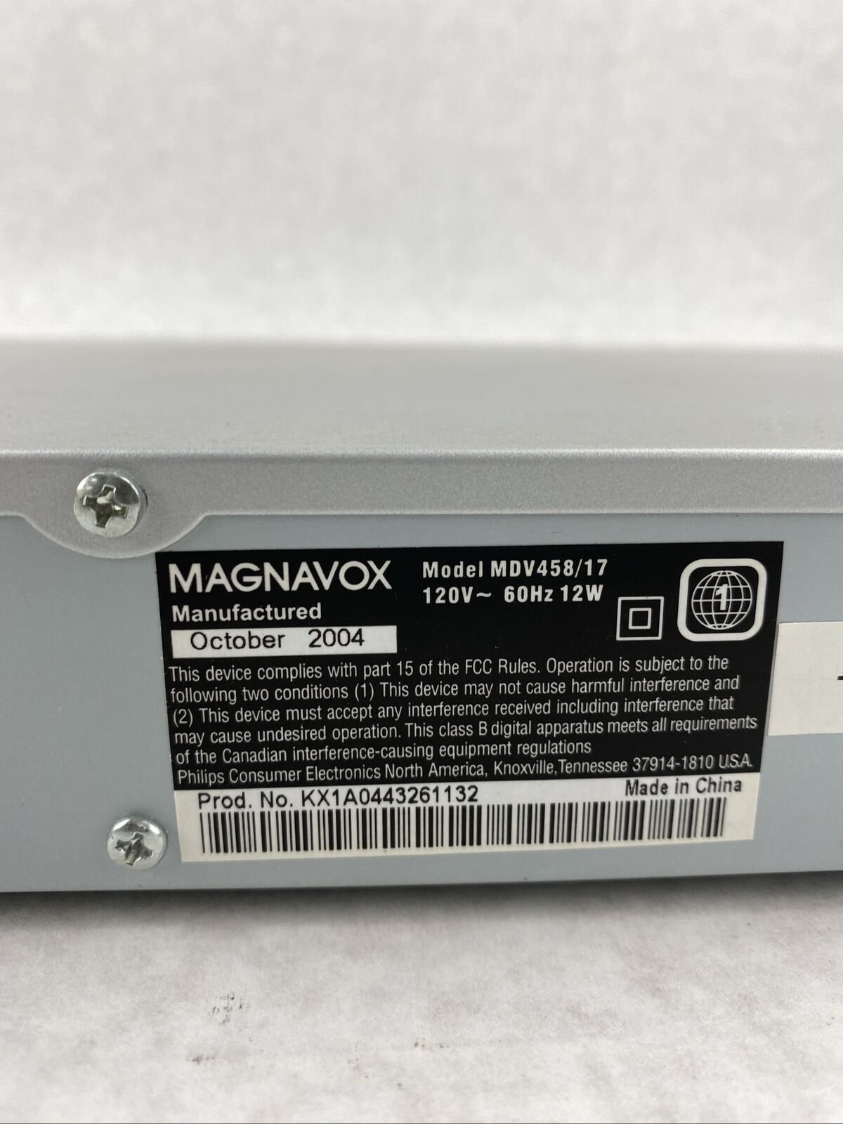 Magnavox MDV45817 DVD Player with Remote + Cables TESTED