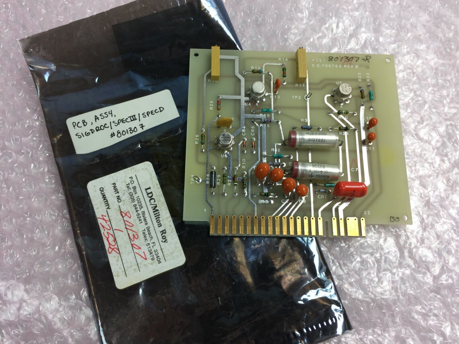 LDC / Milton Roy Part# 801307 PCB Assy SIGROC Spec III Specd