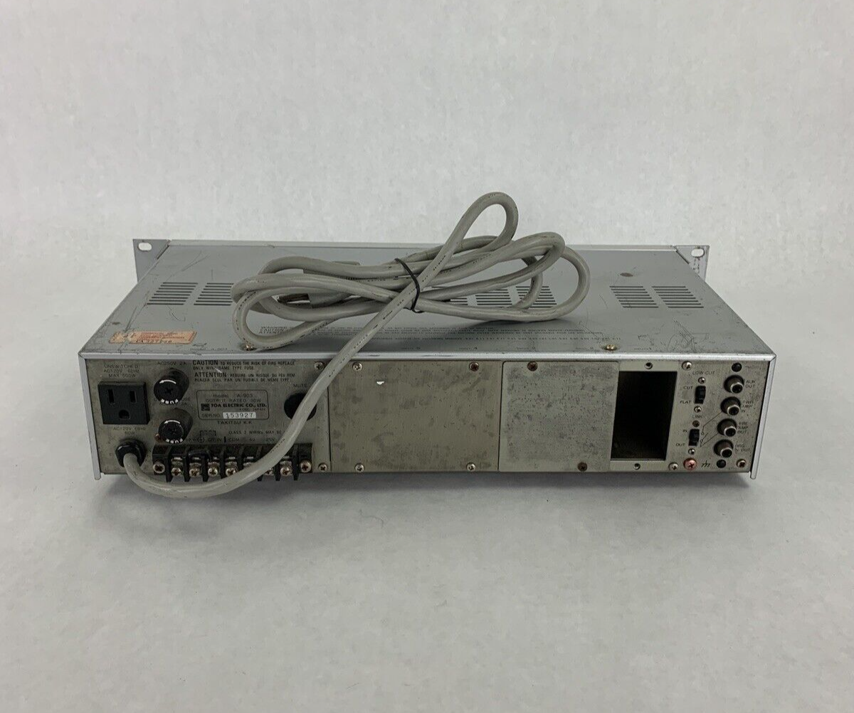 TOA A-903A 900 Series Mixer Power Amplifier Tested Missing Modular Cards