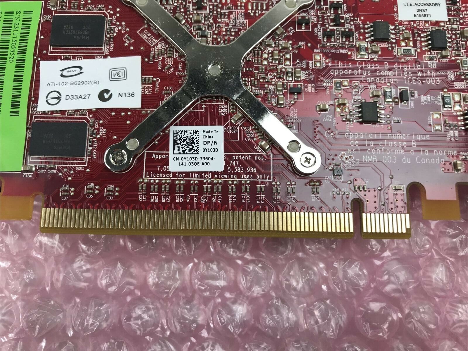 ATI Radeon 109-B62941-00 Graphics Video Card 256 MB