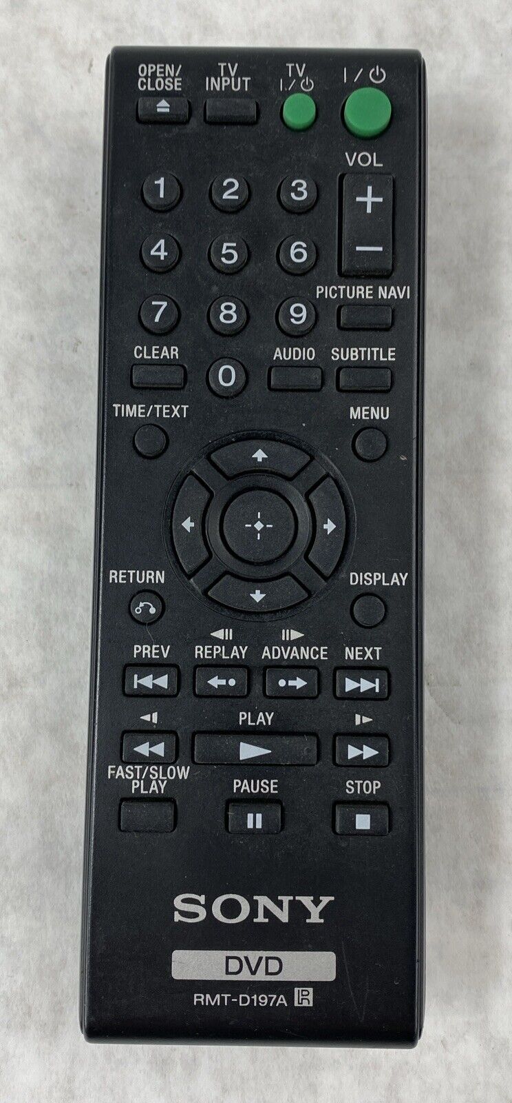 Sony RMT-D197A DVD Player Remote Control TESTED