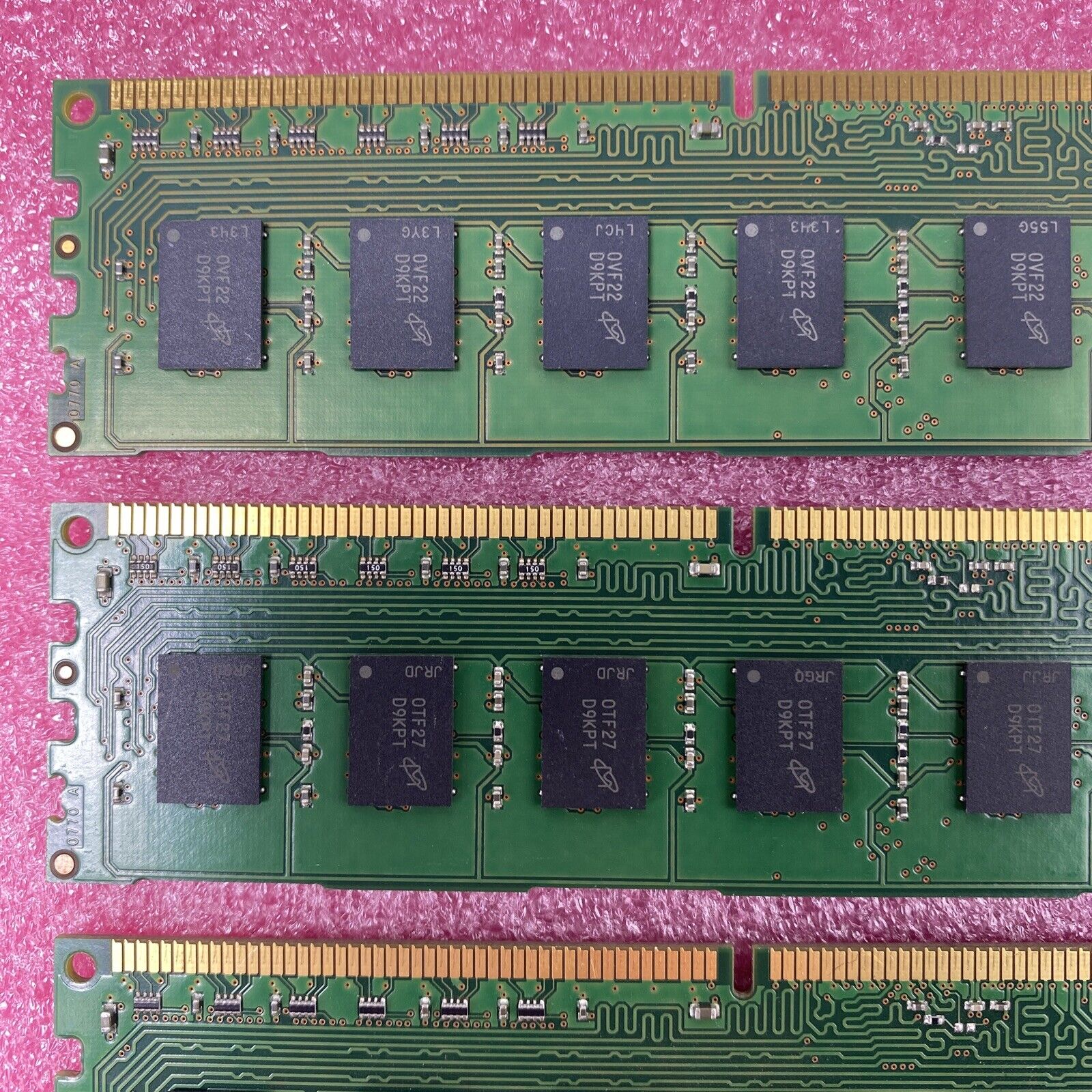 Lot of ( 4 ) 2GB Micron MT16JTF25664AZ-1G4F1 PC3-10600 DDR3 240-Pin DIMM Memory