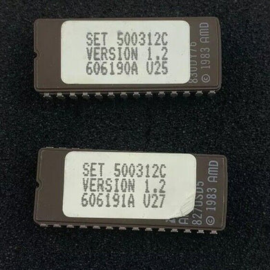 AMD 1983 AM27512DC Microcircuit SET Version 1.1 & 1.0 (Lot of 2)