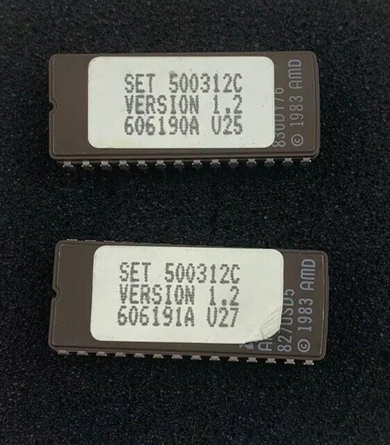 AMD 1983 AM27512DC Microcircuit SET Version 1.1 & 1.0 (Lot of 2)