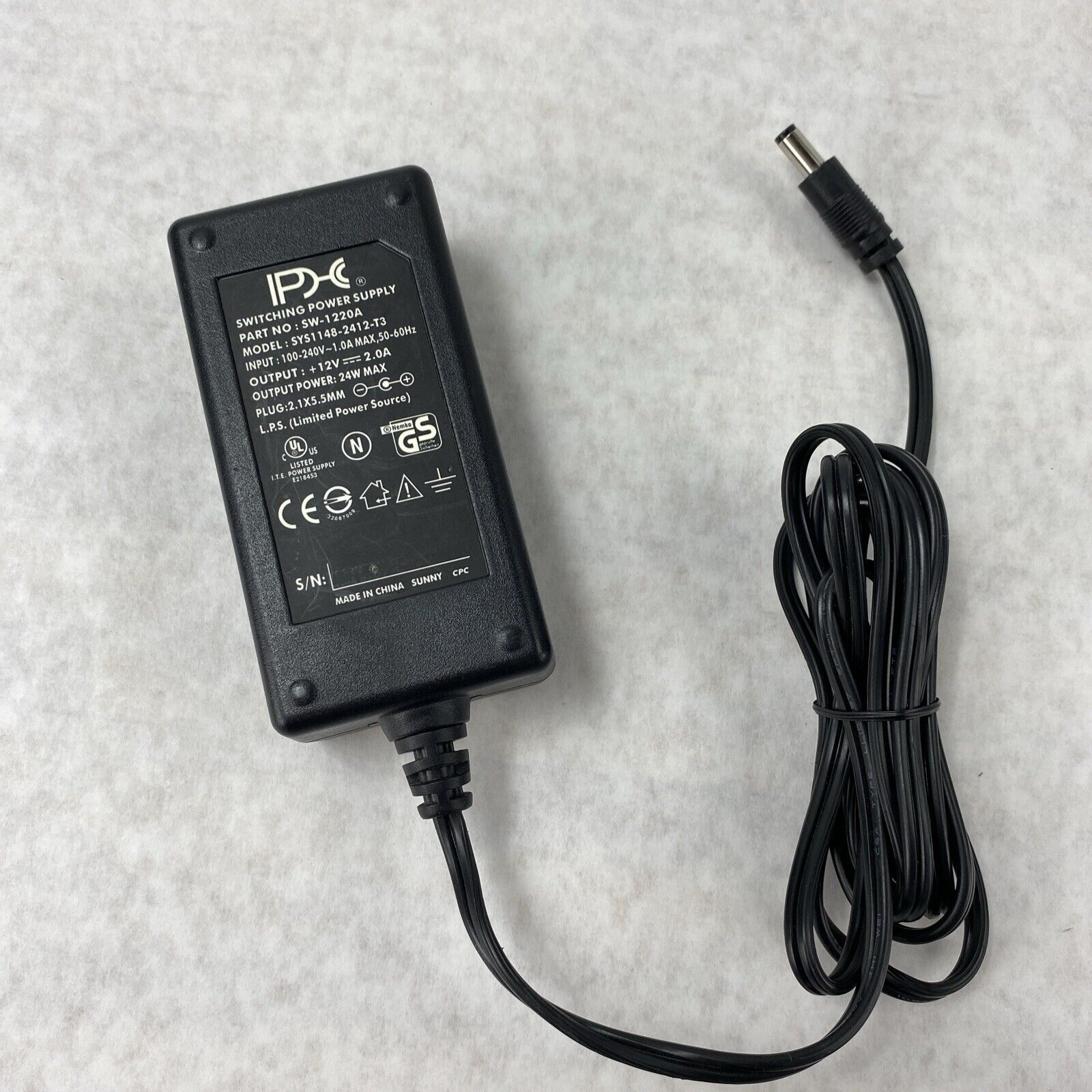 Sunny SYS1148-2412-T3 24W Switching Power Supply SW-1220A