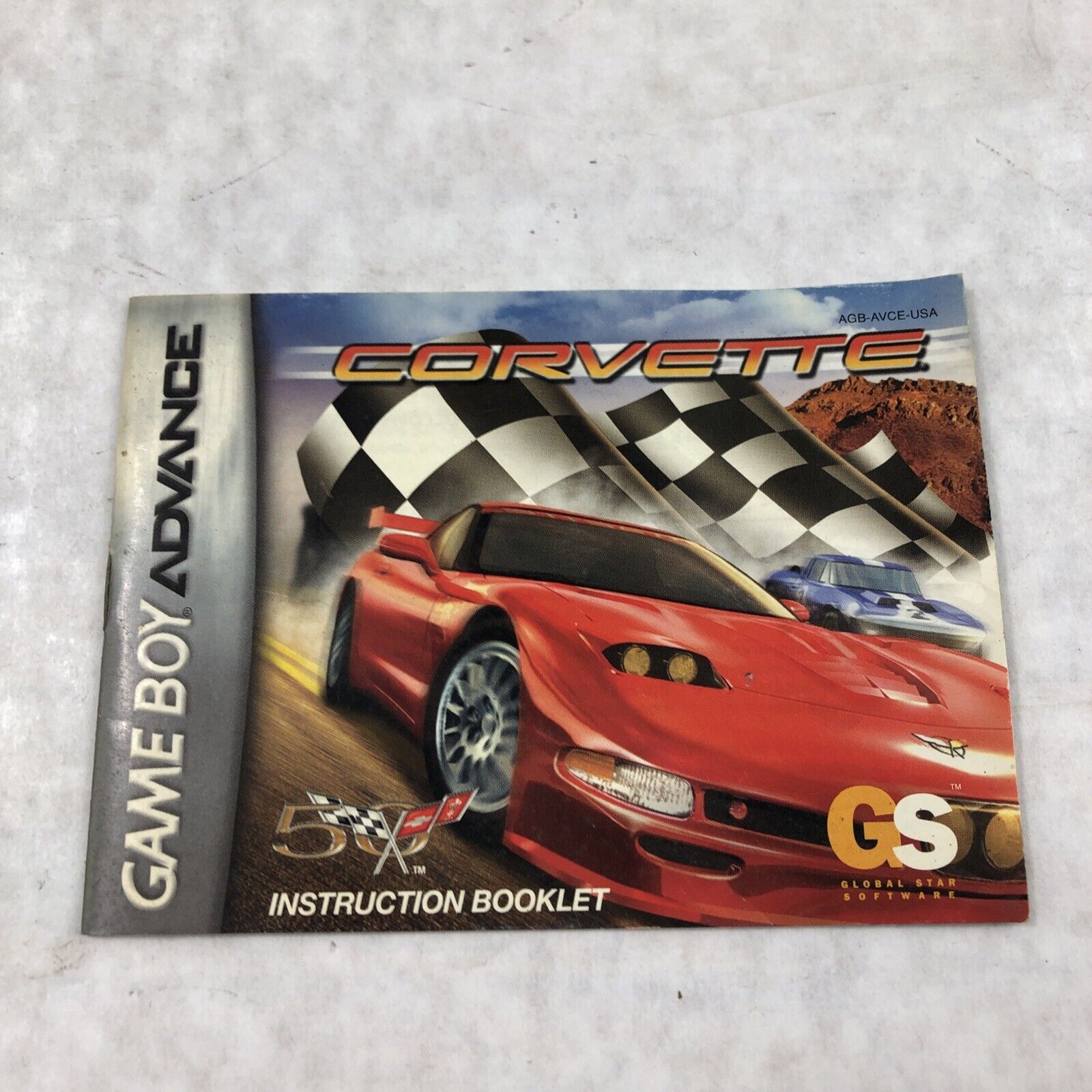 Gameboy Advance Corvette Game and Instruction Booklet