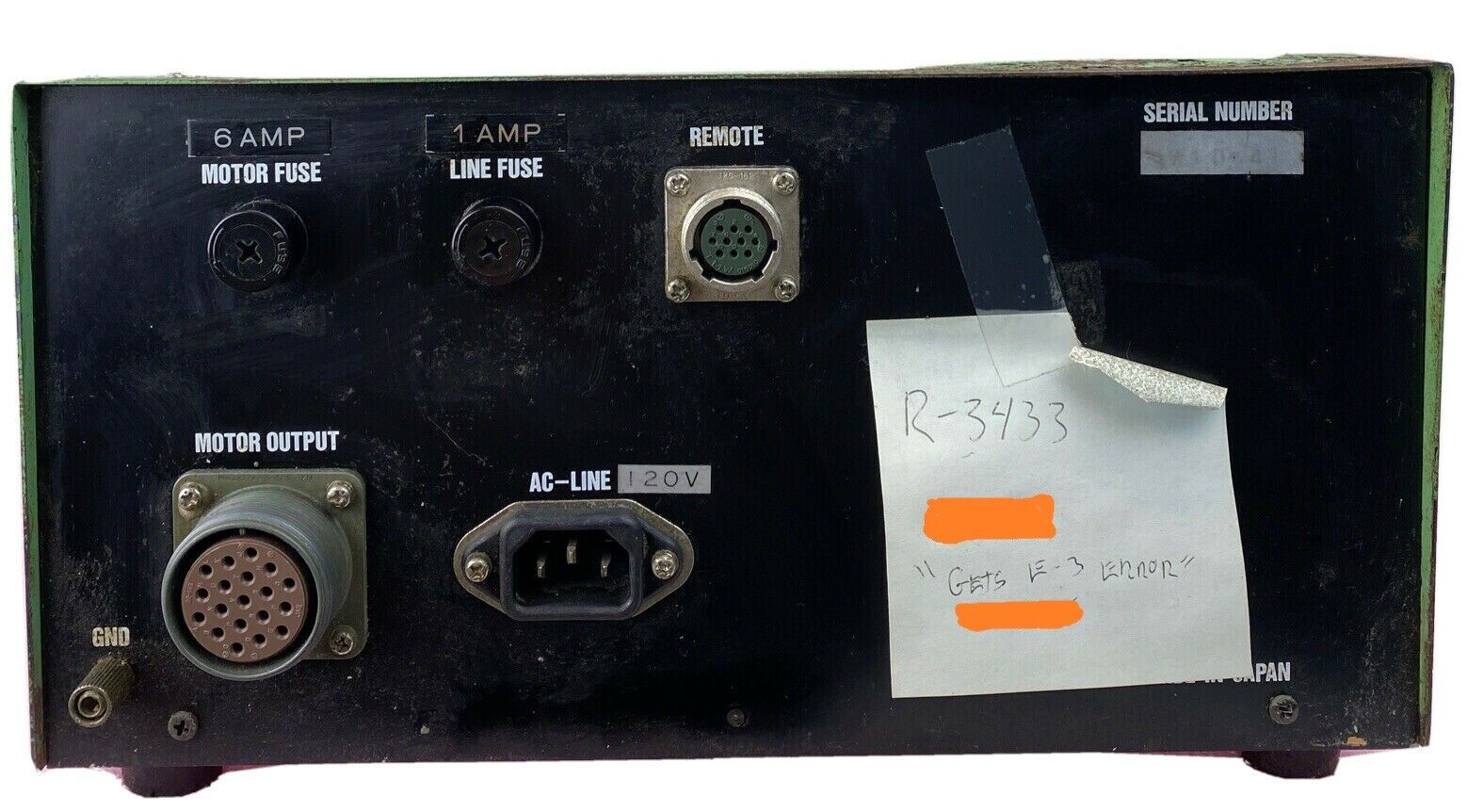 Yuasa CPNC-100 indexer servo controller R-3433