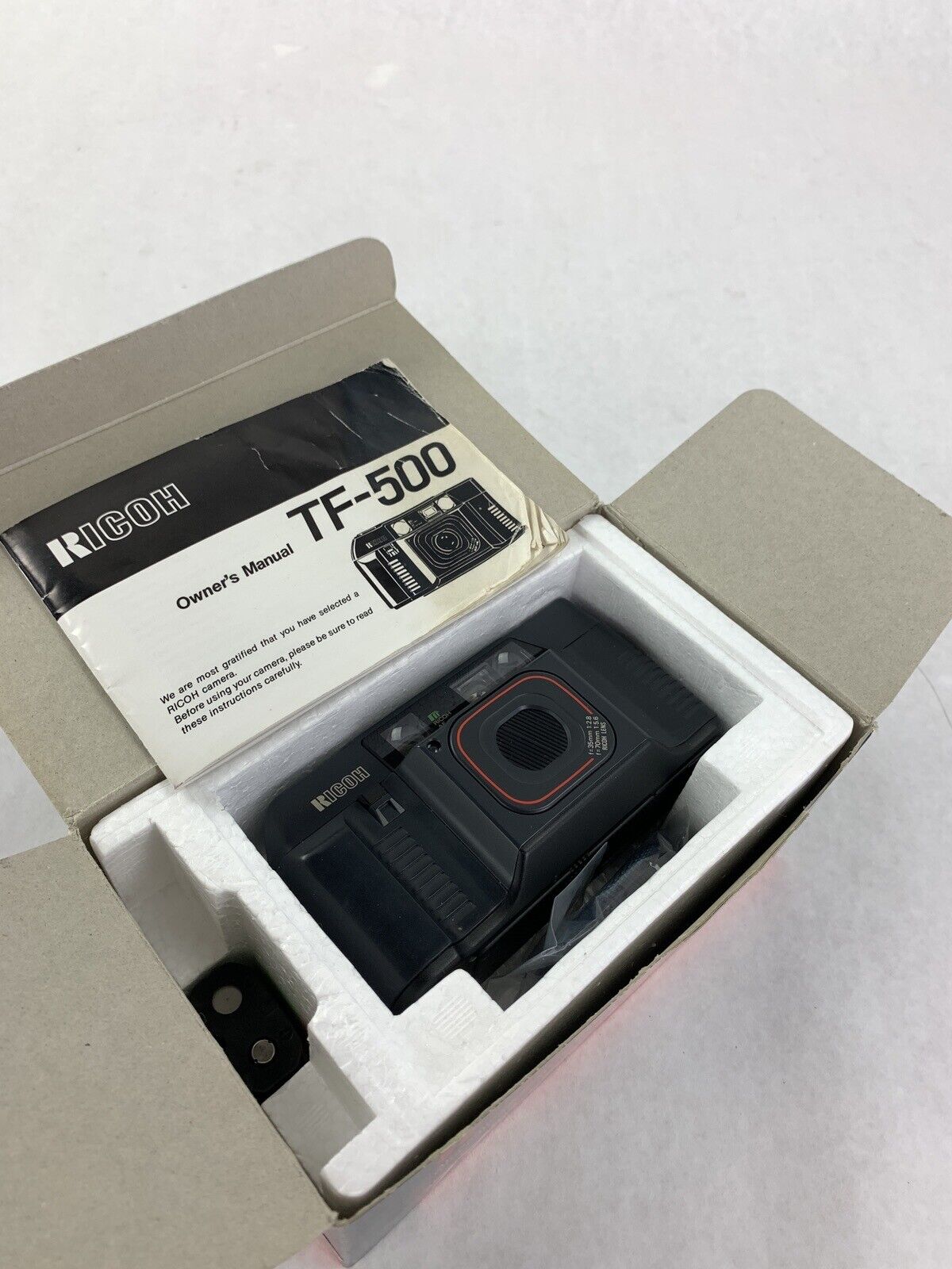 Ricoh TF-500 35mm AF Camera w/ Box & Manual As-Is for Parts