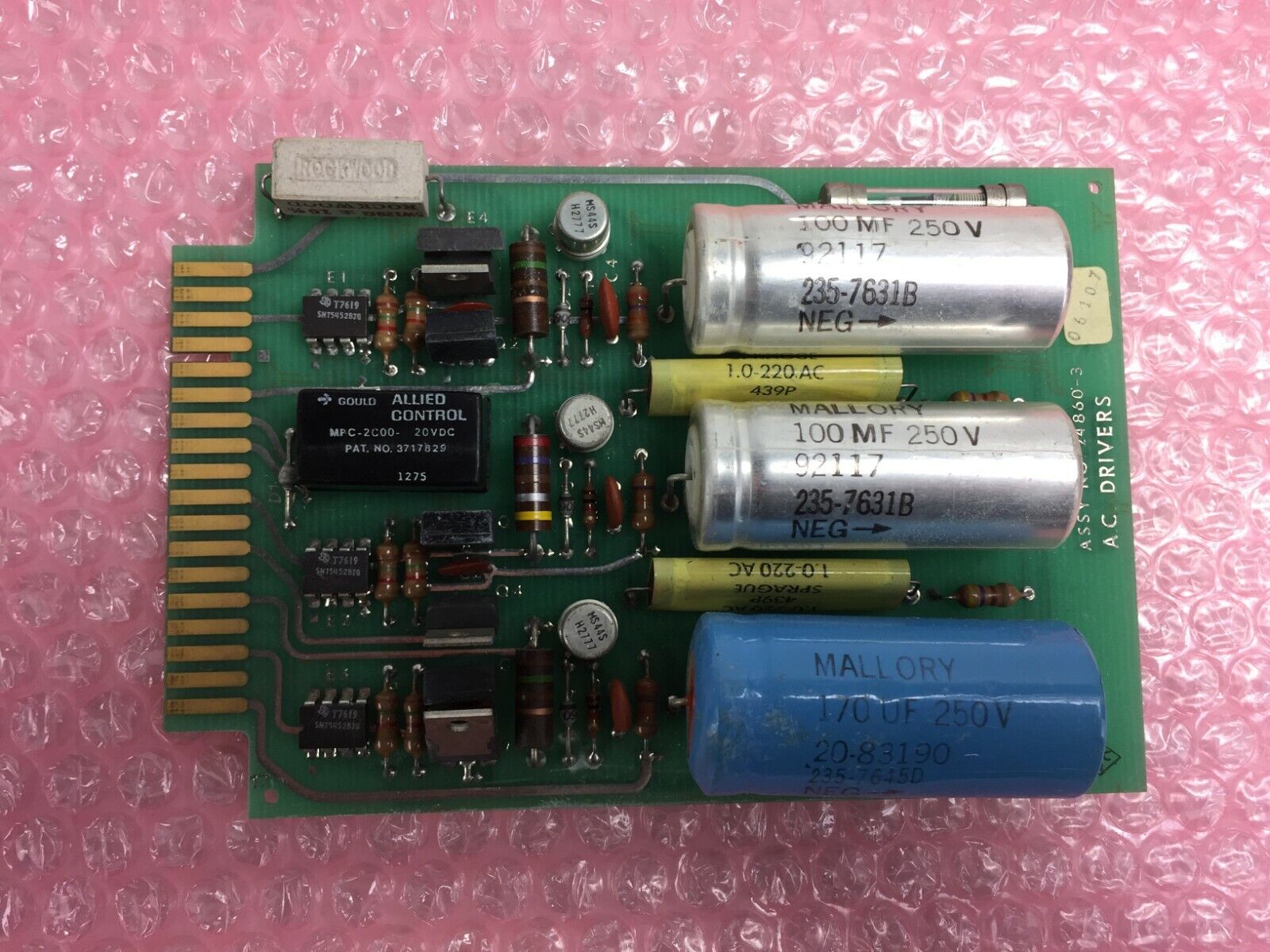 MSI 06107 A.C. Drivers Assy No 24860-3 Card