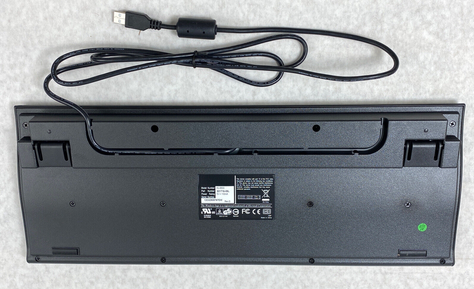 Wyse 901716-06L USB Keyboard KU-8933 With PS/2 Port Black OEM New In Box