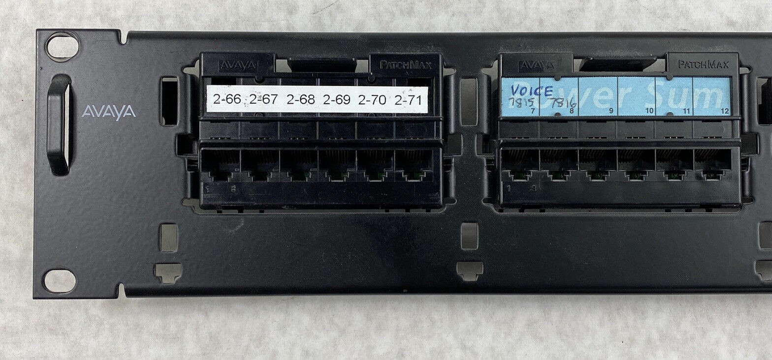 Avaya 4x6 socket DM2150PSE 24-port RJ-45 Patchmax modular panel system NO hooks