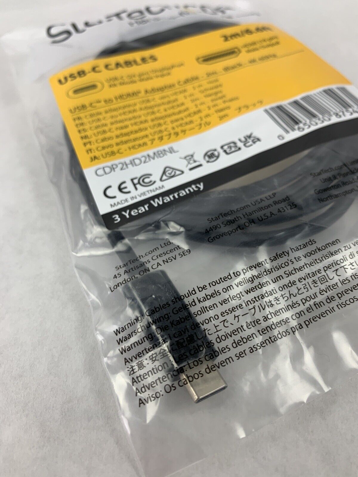 New OEM Startech 6ft  USB C to HDMI Cable 4K 60Hz USB Type C DP