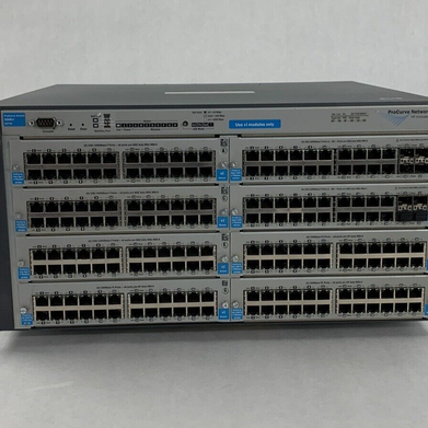 HP ProCurve Network Switch J8773A 4208VL Chassis w/ 6x J8768A and 2x J9033A