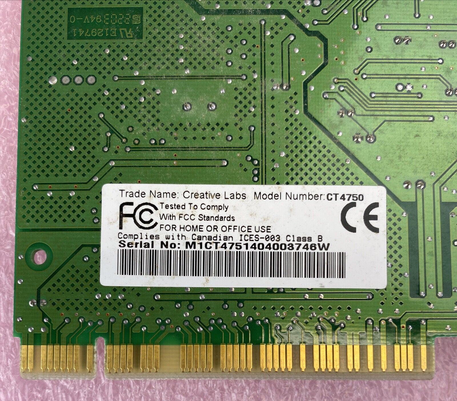 Creative Labs CT4750 Sound Blaster 128 PCI Interface 4-Channel 16-Bit sound card