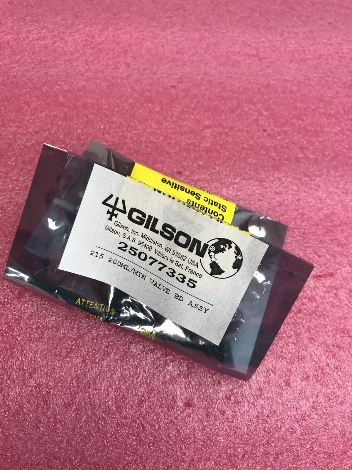 Gilson 25077335 215 200ML/Min Valve BD Assy