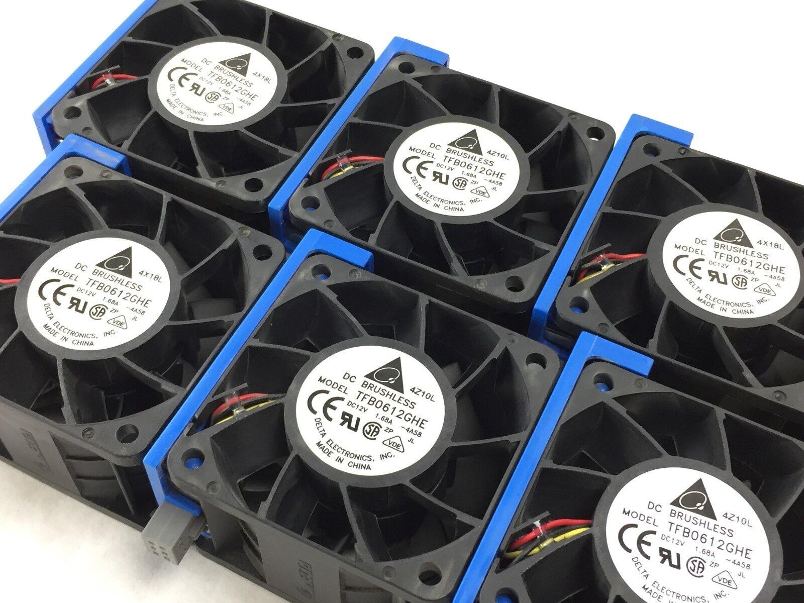 Delta TFB0612GHE 12V 1.68A DC Brushless Fan 60mm  Lot of 8