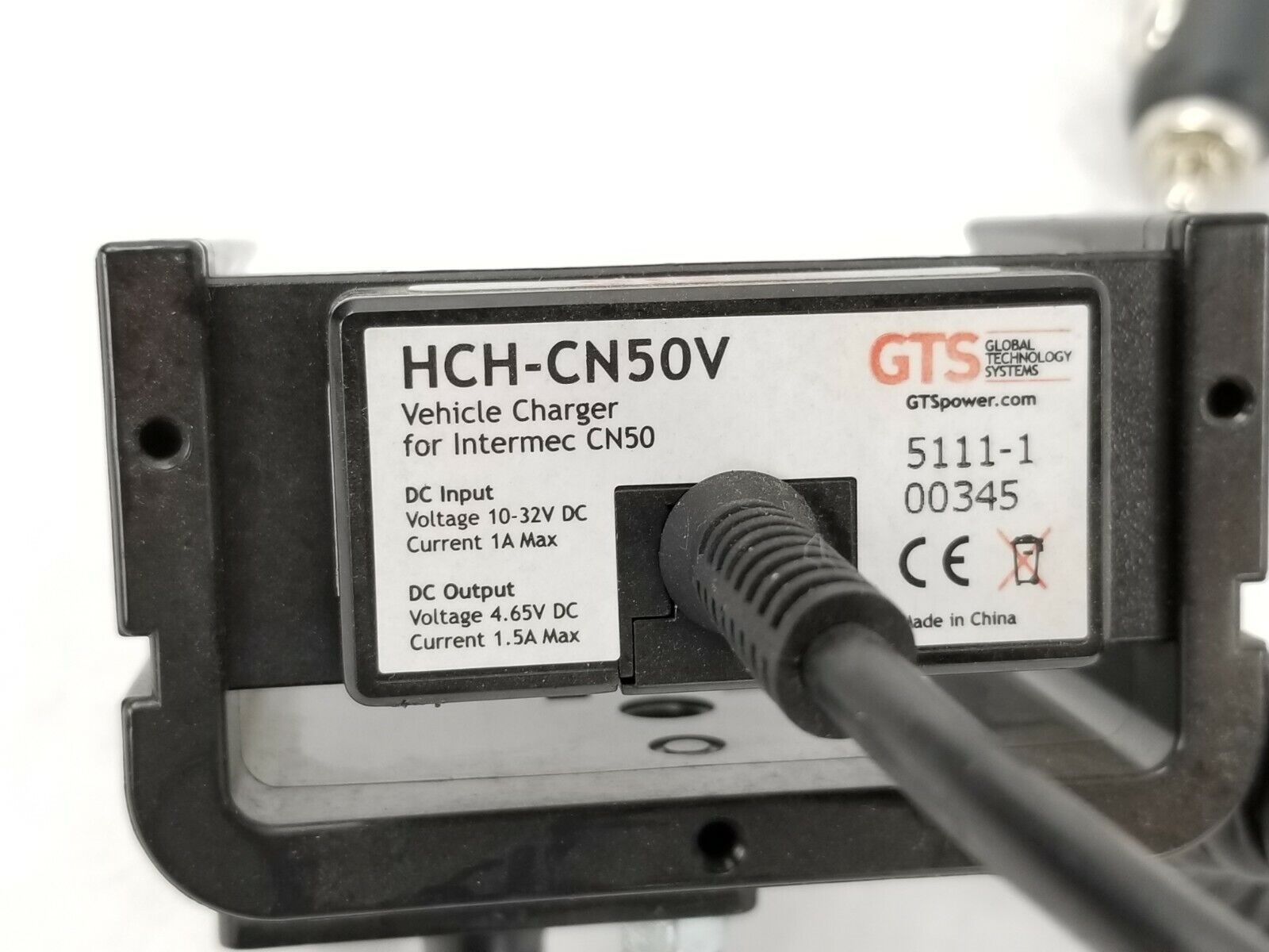 Intermec GTS HCH-CN50V Vehicle Charger for Intermec CN50/CN51 Series Scanners