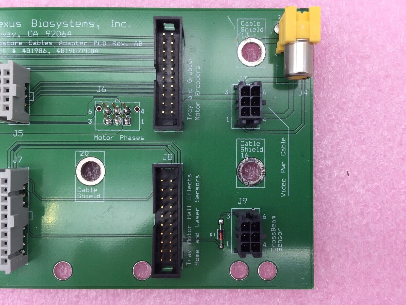 Nexus BioSystems 481986 PCB - Rev. AB - Replacement Part