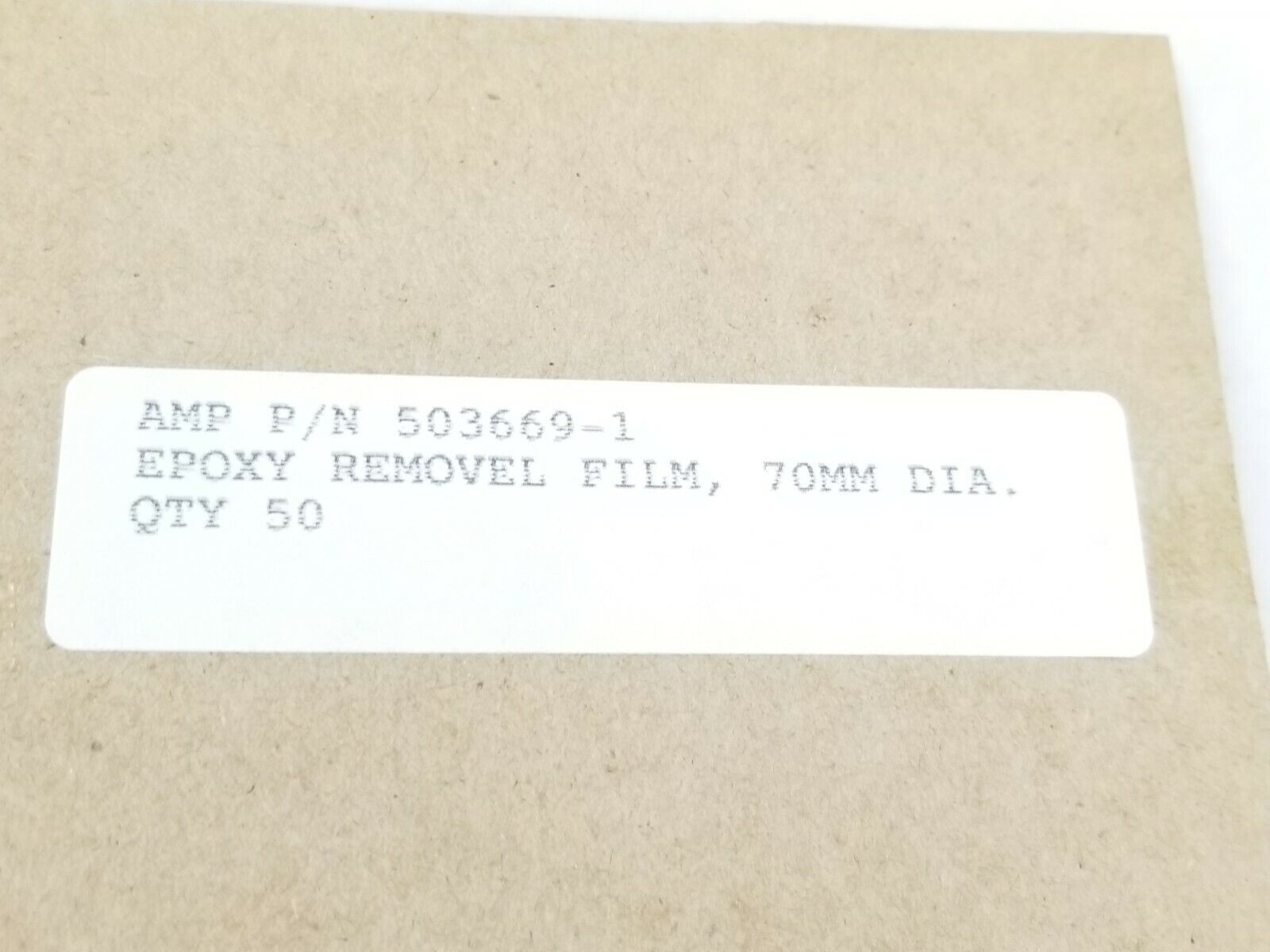 AMP Epoxy Removel Film, 70MM Dia (Lot of 50)