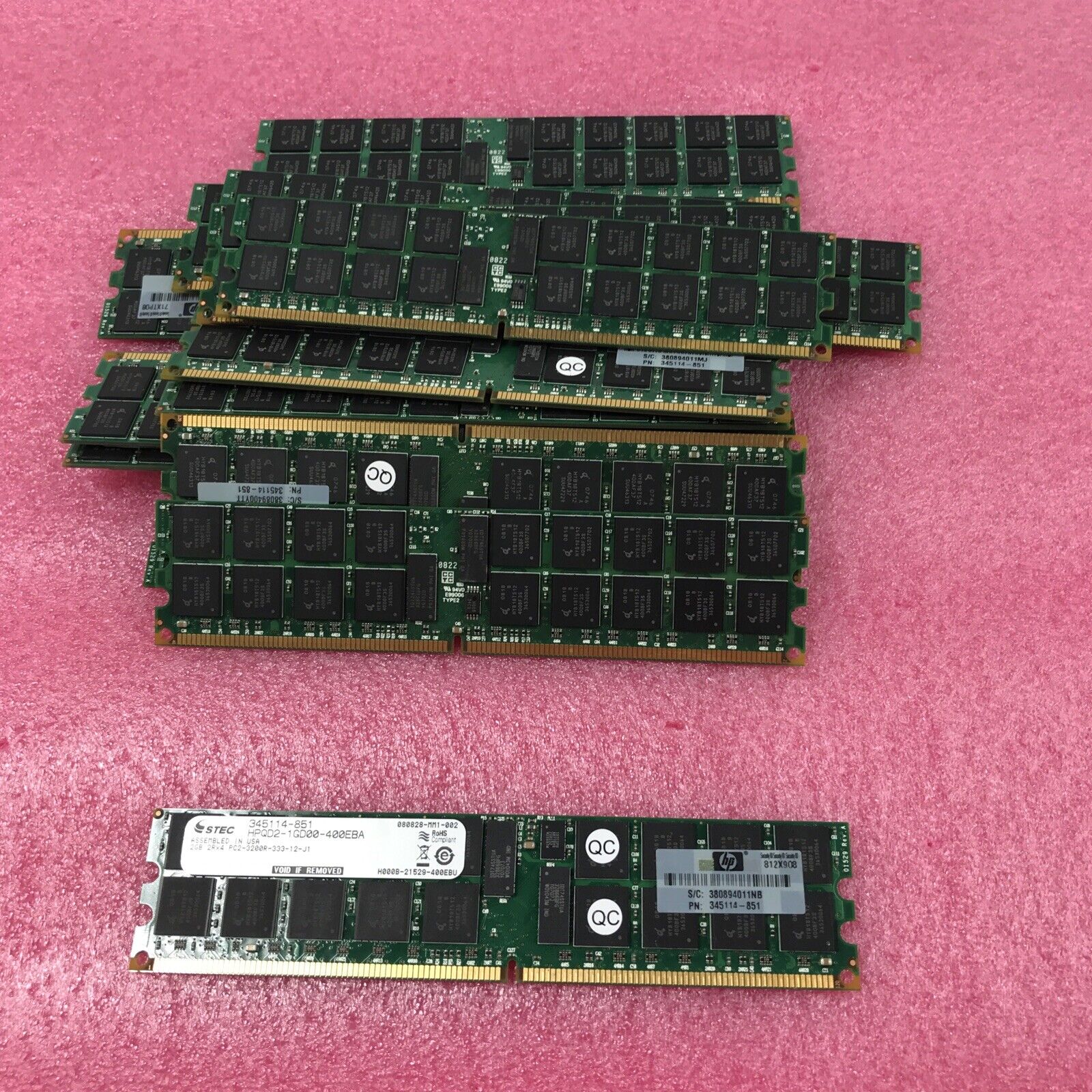 (Lot of 16) Stec 2GB Ram 345114-851 2Rx4 PC2