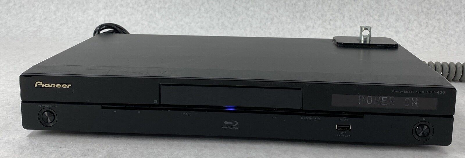 Pioneer BDP-430 3D DVD Blu-Ray HD Stream Network Player TESTED but NO REMOTE